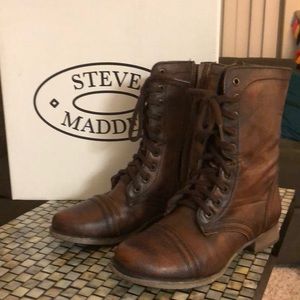 Steve Madden Boots - Troopa (Brown Leather)